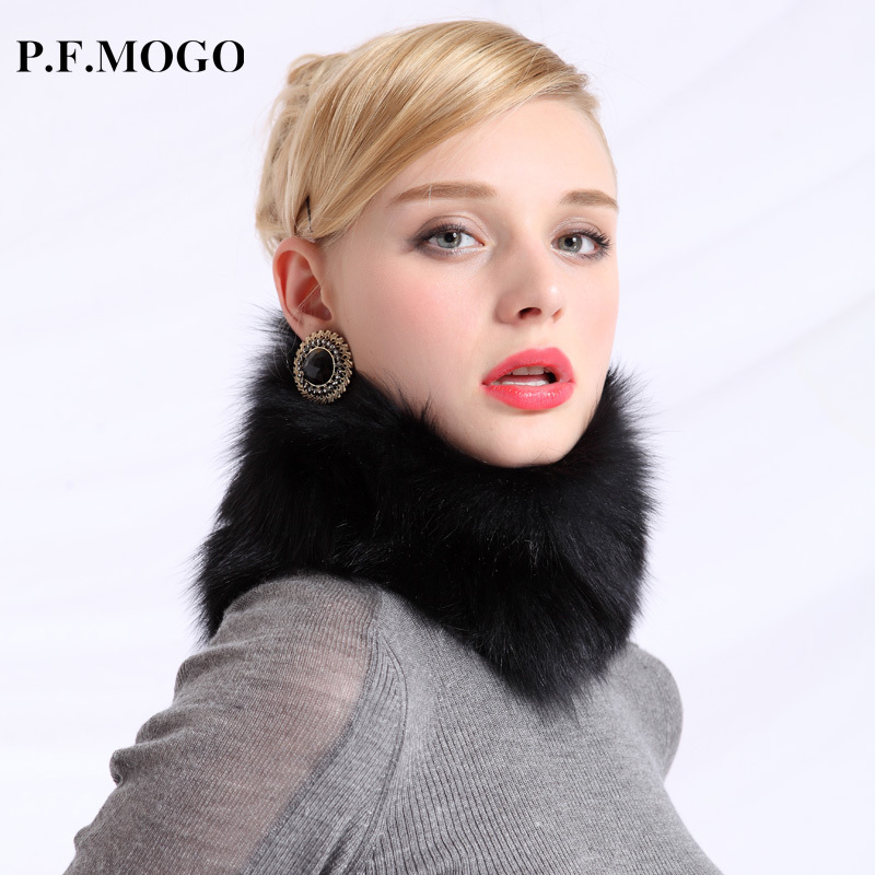 Limited edition high quality black luxurious fox fur female noble all-match 1024pc011