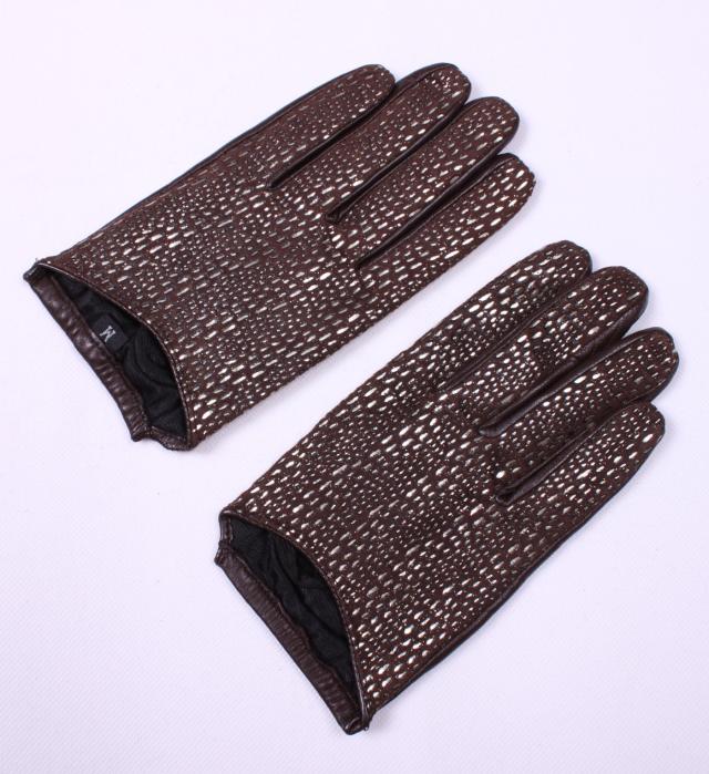 Limited edition snakeskin paillette women's genuine leather gloves autumn and winter thin short design sheepskin gloves repair