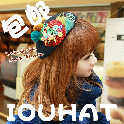Limited edition vintage fashion woolen beret autumn and winter female small fedoras