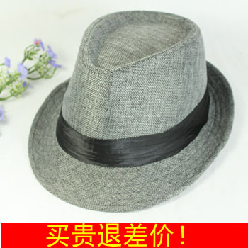 Linen jazz hat fashion men female hat fashion jazz hat spring and autumn hat fedoras decoration fedoras