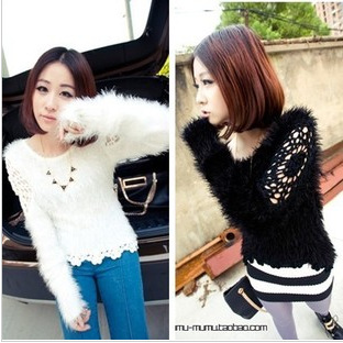 Little bride 2012 autumn cutout knitted clothing 2 1404
