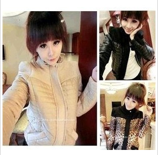 Little bride 2012 fashion cotton colorant match double stand collar short design wadded jacket outerwear q21