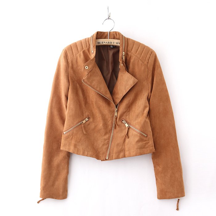 Locomotive models suede short paragraph Women's jacket
