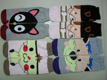 Long  Cartoon socks Korean version of socks Wholesale   free shipping ~60pcs/lot  Stock socks Wholesale supports OEM