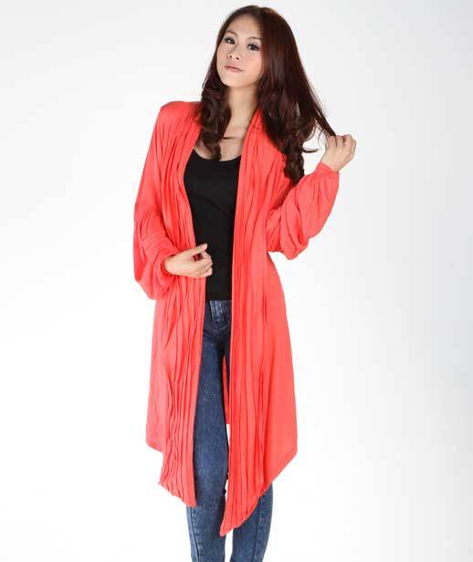 Long design cape outerwear cardigan trench