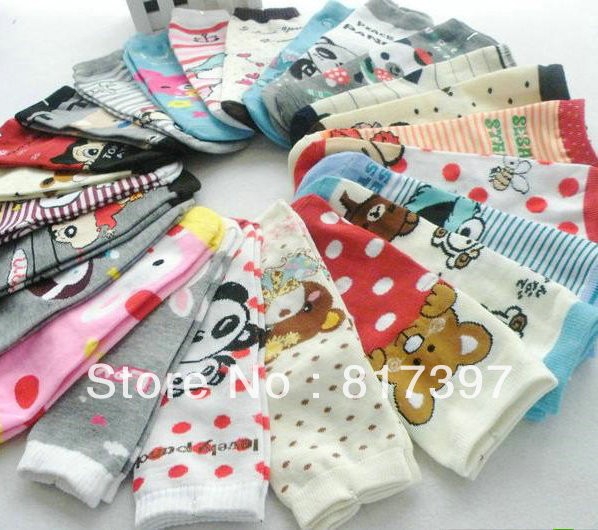 Long design cartoon socks women's knee socks polyester cotton socks