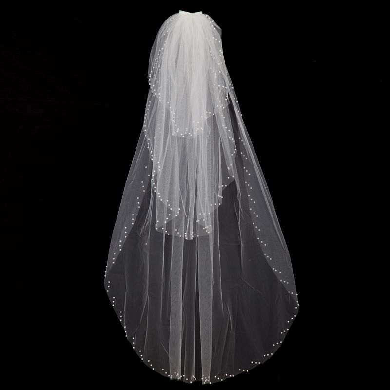 Long design gauze bride wedding dress long veil ts1011