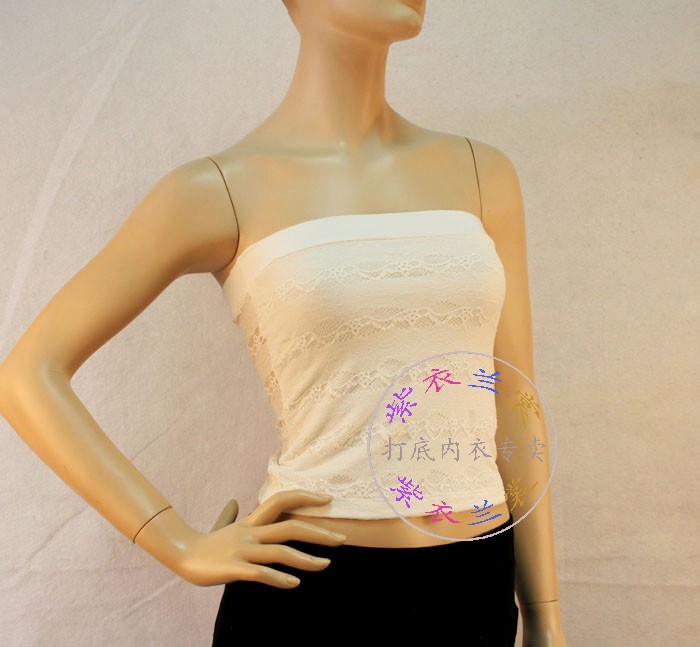Long design lace tube top tube top around the chest loose , prothorax double layer