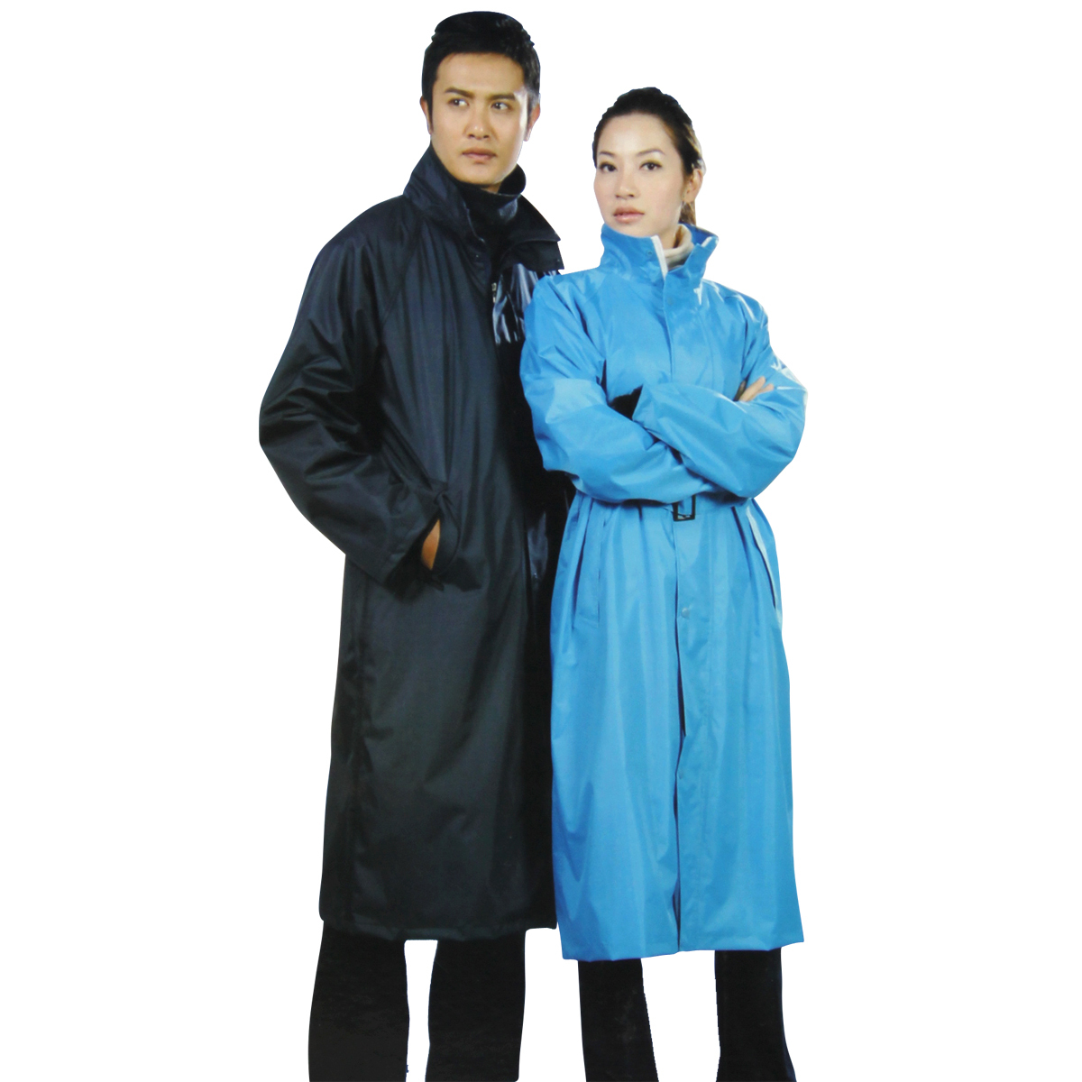 Long design poncho double layer nylon silk raincoat quality casual hooded poncho nf-3