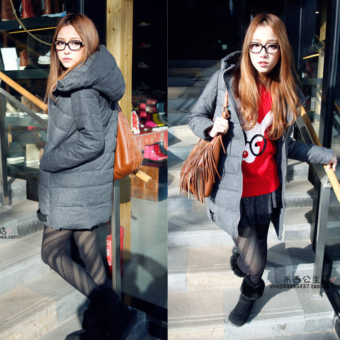 Long design thickening wadded jacket outerwear cotton-padded jacket 12038 free shipping