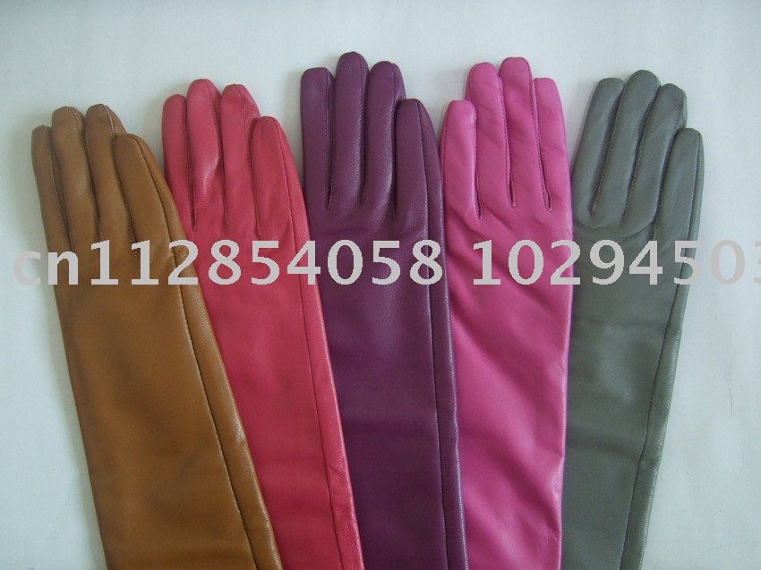 Long gloves 60cm 23.6 Inch leather ladies opera gloves many color Brand New  Mix order 5PCS/LOT
