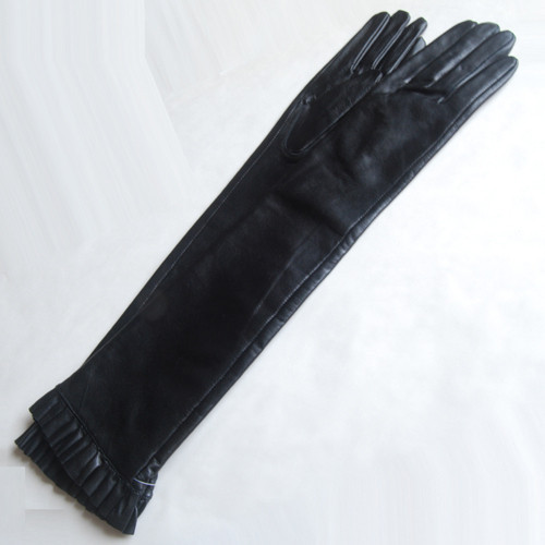 Long gloves long arm sleeve women's genuine leather autumn and winter suede sheepskin long gloves long gloves design