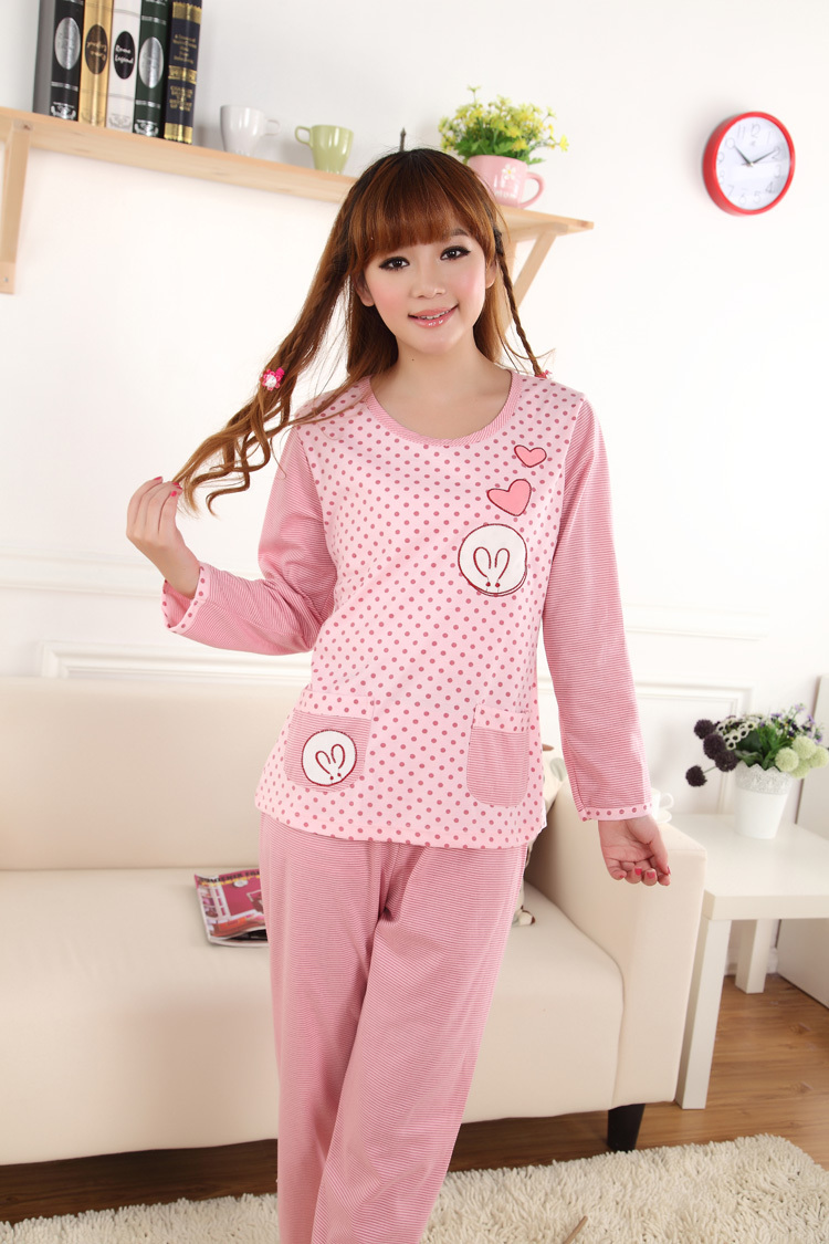 Long sleeve cartoon women fall upset leisure wear two suits Free shipping lamp bulb pajamas