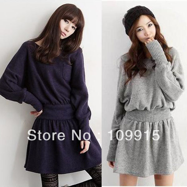 Long Sleeve Coat Tops Tunic Belted Mini Day Dress T-Shirt Cutter Shirt Knitwear HR432
