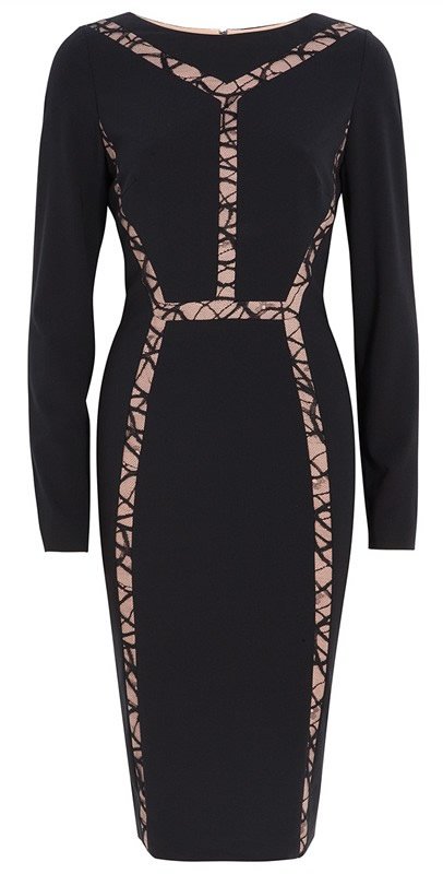 Long sleeve elegant knit women dress plaid office wear  KM336 Free shipping