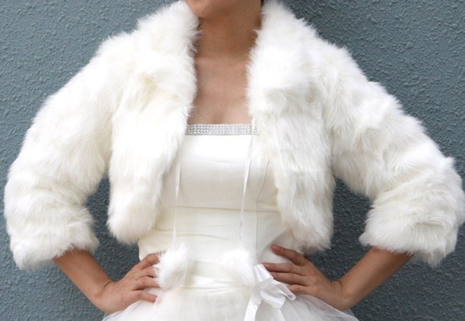 Long sleeve grade elegant  wool fashion custom Bridal Wedding bolero Jacket hot custom