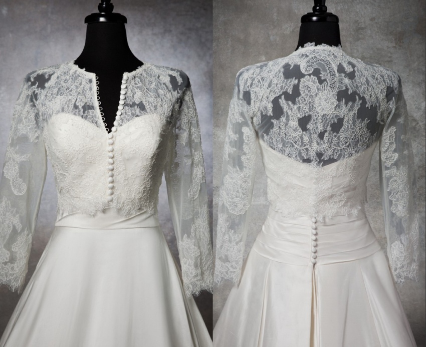 Long Sleeve Lace Jacket Beautiful Wedding Dress Jacket GY-04