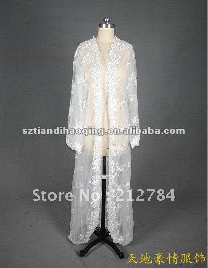 Long sleeve lace top wedding dress jacket accessory real