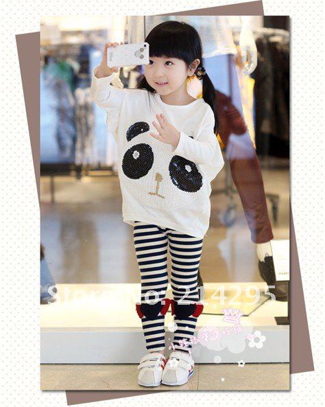 Long sleeve T-shirt 2012 autumn girl who panda loose clothing Long sleeve T-shirt Panda T-shirt