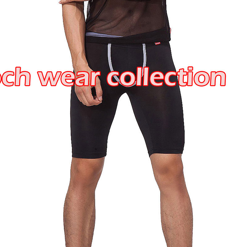 Looch low-waist male knee-length capris pants tight men's u bag basic shorts
