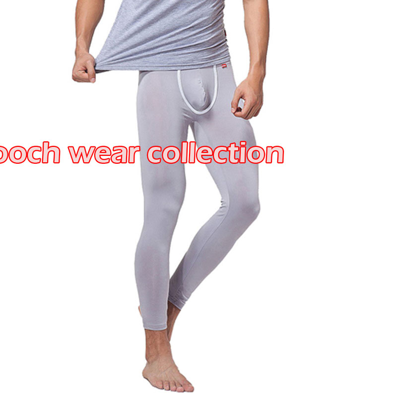 Looch low-waist tight male long johns body shaping beauty care pants silky legging bags men's foundation underwear