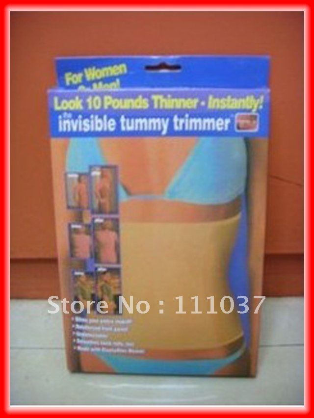 Look 10 Pounds Thinner Invisible Tummy Trimmer Slimming Waist cincher Belt 50pcs/lot