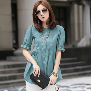 Loose puff sleeve maternity shirt summer maternity top maternity clothing 2221 tianxi