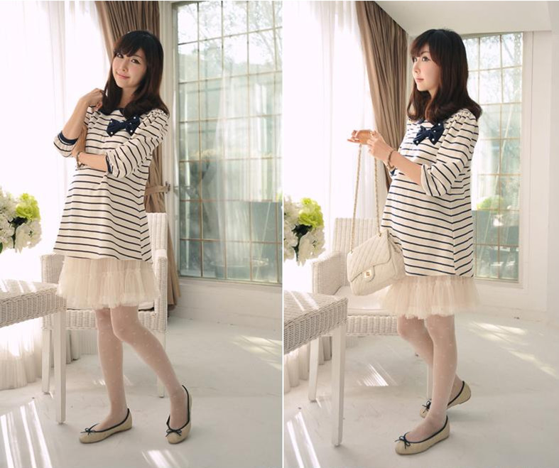 Loose t-shirt maternity clothing maternity clothing long-sleeve top plus size maternity long design spring