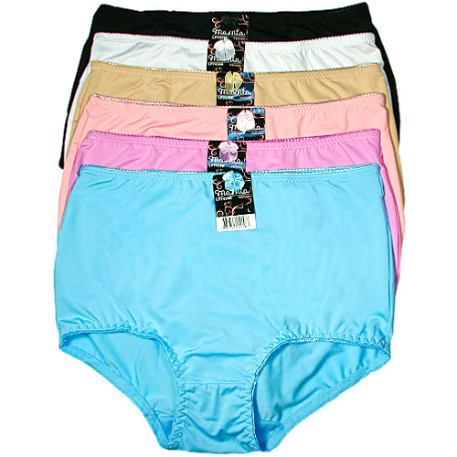 Lot 6 NWT Mamia LP7439R Briefs Cheap Panties S M L XL 2XL Multi Color