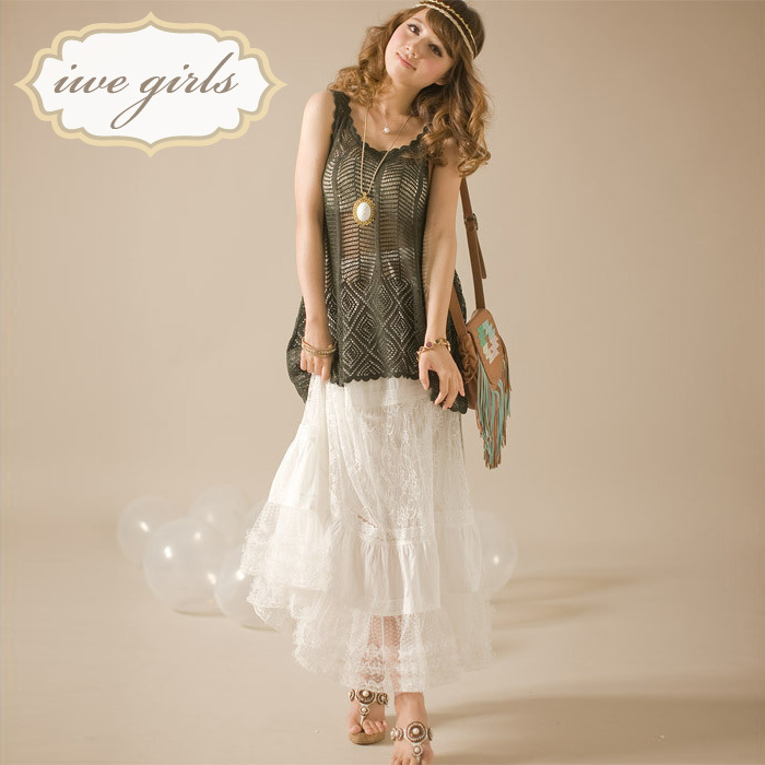 Lovable Secret knitted crotch vest cutout small shirt carbon grey