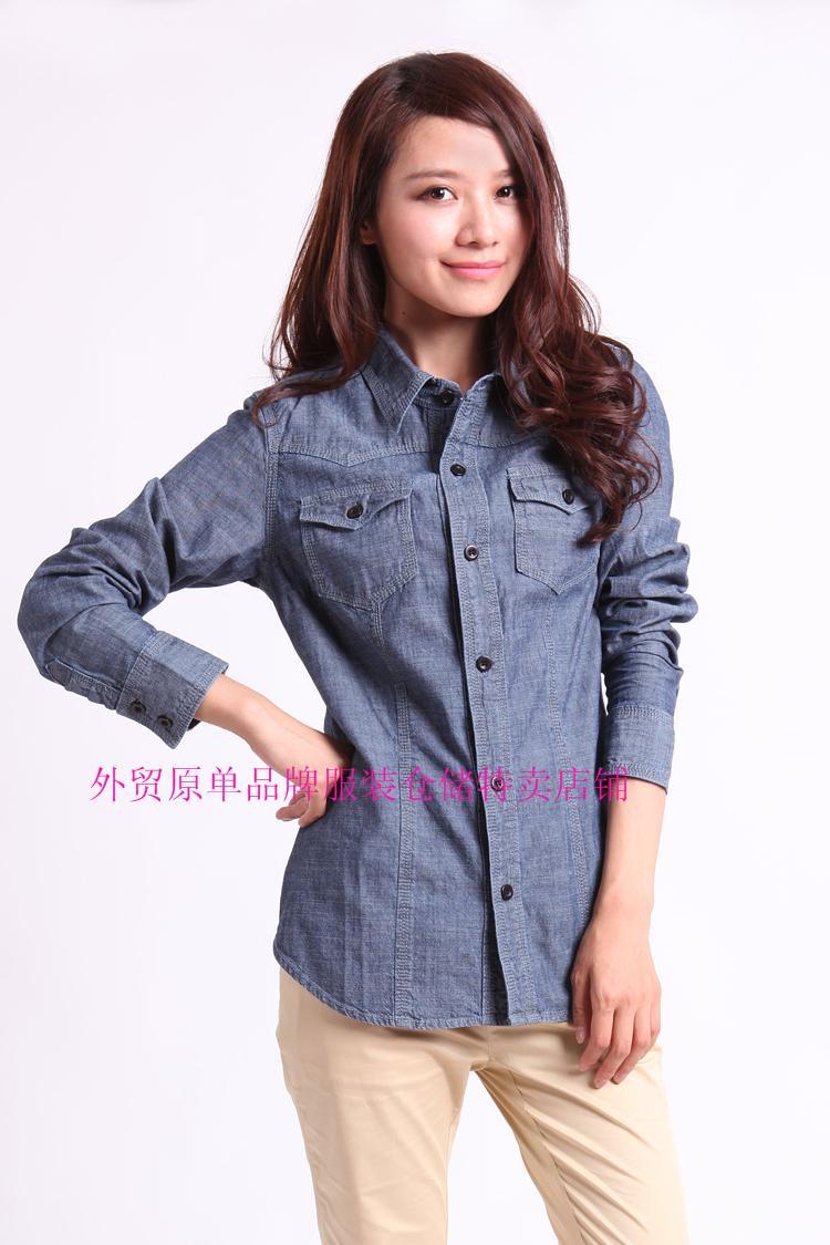 LOVE 2012 all-match long-sleeve fashion denim shirt casual slim women's top vintage female casual shirt
