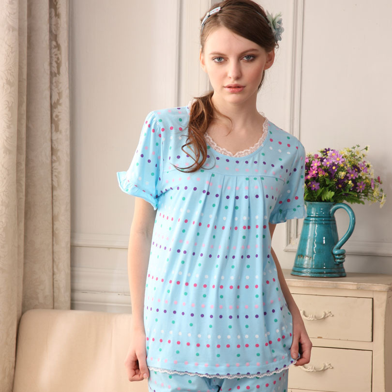 LOVE 2012 lounge summer women's modal short-sleeve sleep set