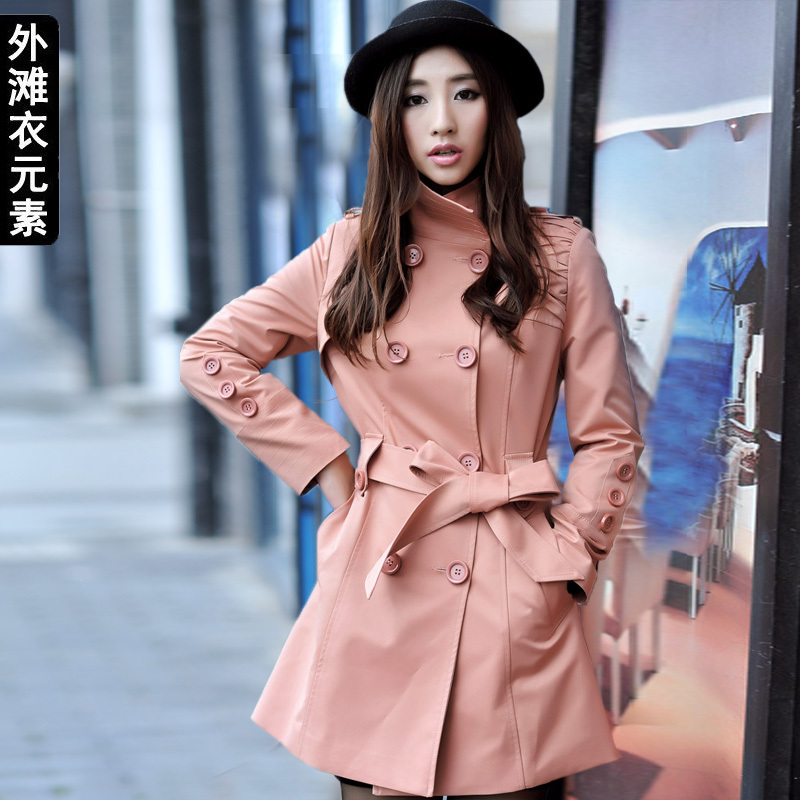 LOVE 2012 spring and autumn slim women's trench outerwear long-sleeve double breasted casual suit female 810
