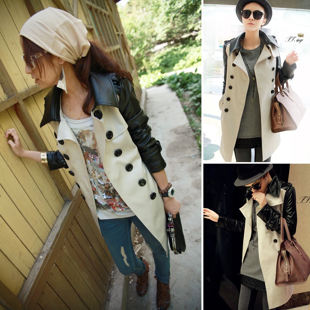 LOVE 2012 spring and autumn women's slim trench outerwear double breasted fashion long design