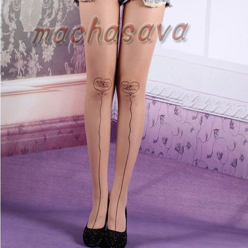 Love Balloon Beauty Sexy Fashion Transparent Tattoo Tights Leggings Pantyhose Stockings
