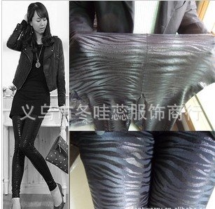 Love~Beauty Y123 Fashion Leggings,Large Elastic Black Zebra Aux Leather Legging,Women Tights,Lady's Pantyhose,Wholesale