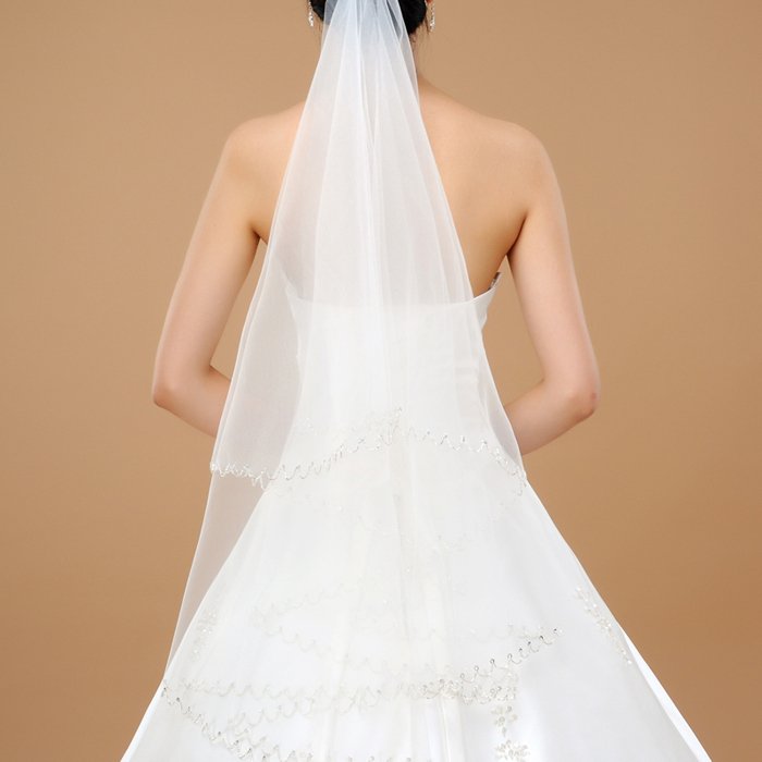 Love bridal veil handmade beading veil bridal accessories the bride hair accessory