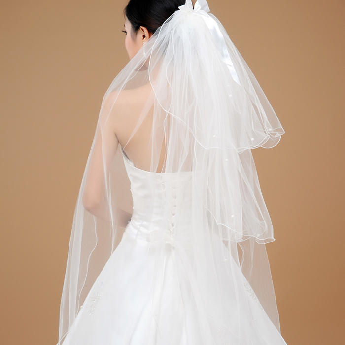 Love bridal veil pearl long veil bridal accessories the bride hair accessory wedding accessories