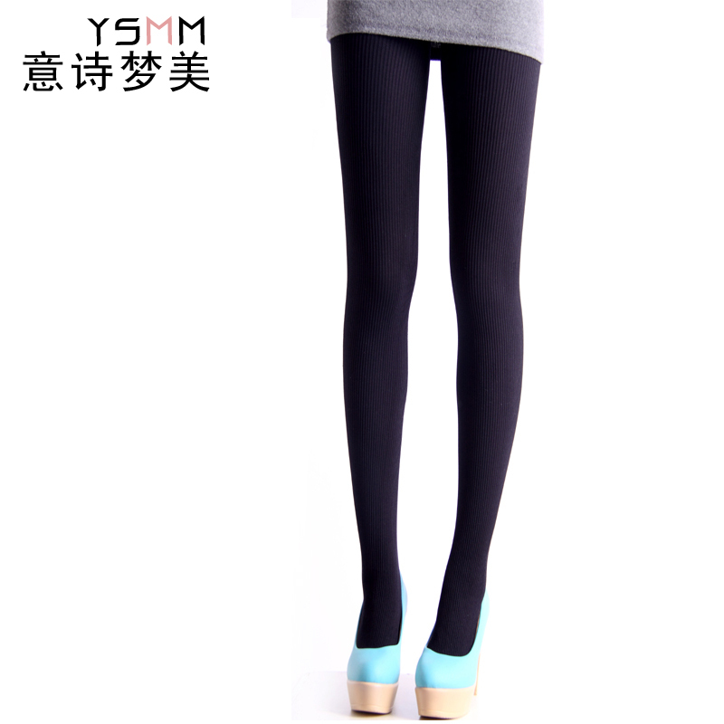 LOVE Female 2012 new arrival autumn chromophous stripe stovepipe all-match velvet legging socks w0007