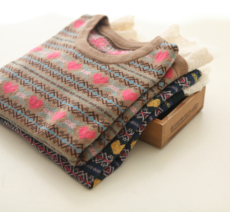 Love flower cotton disassembly laciness blending wool sweater 2 - 86