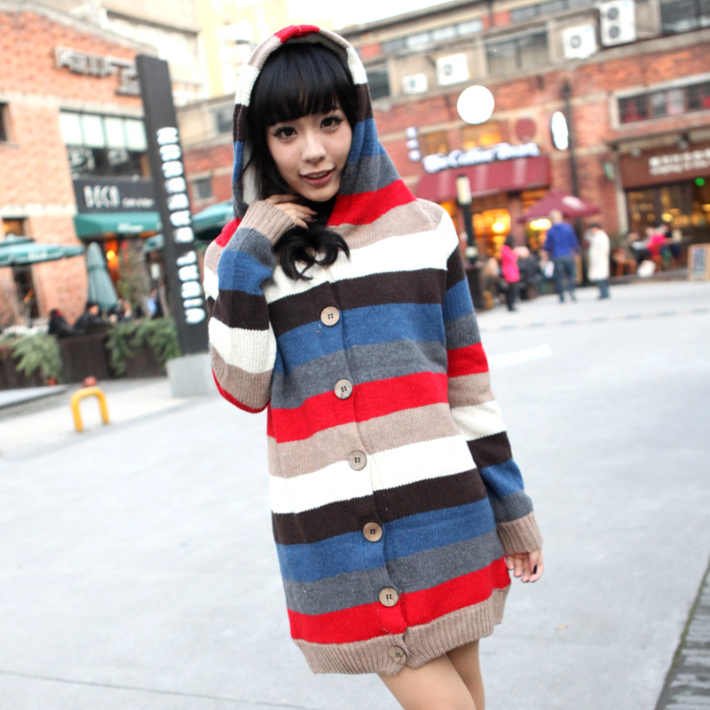 Love in 100% xy817 autumn and winter maternity clothing long design rabbit plus velvet thickening maternity sweater outerwear