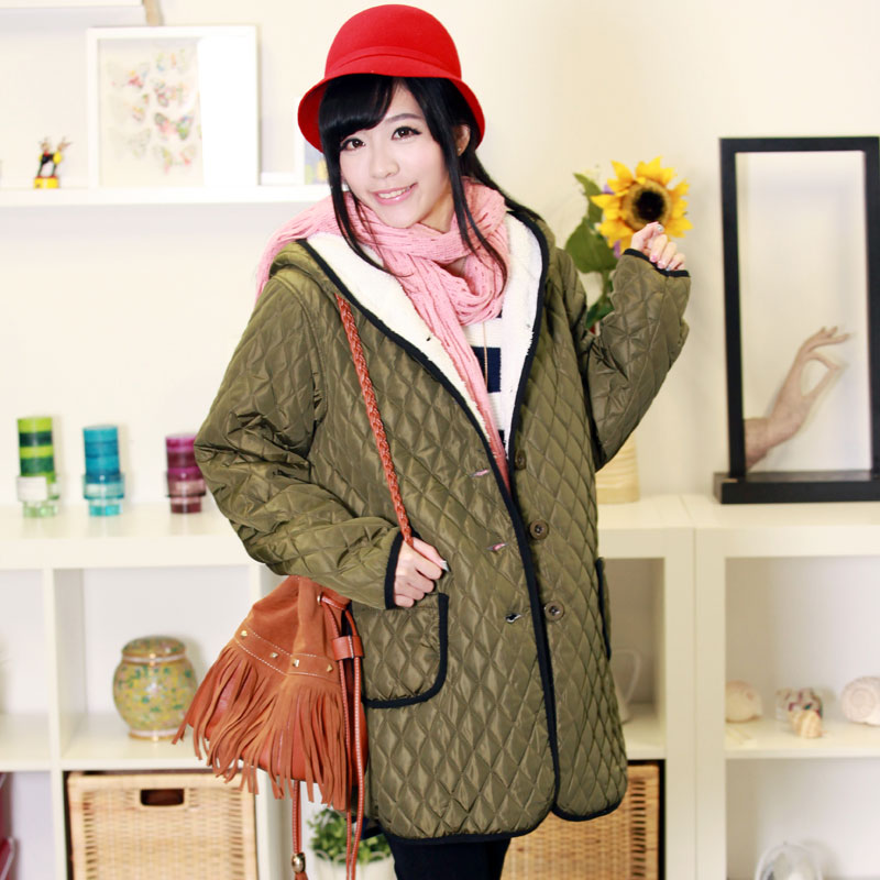 Love in 100% xy879 maternity wadded jacket maternity clothing winter outerwear thickening maternity wadded jacket polar fleece
