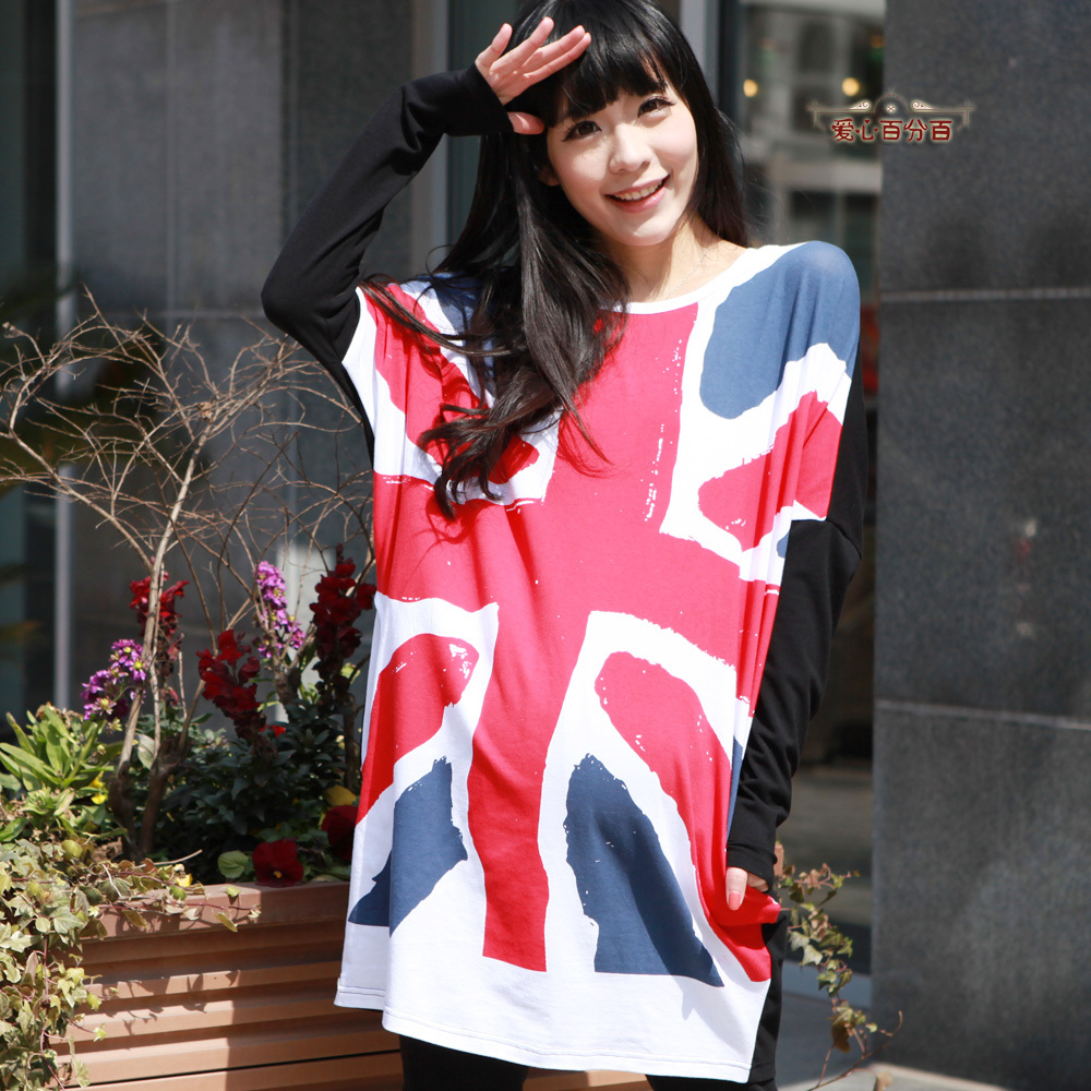 Love in 100% y0079 spring and autumn maternity clothing loose batwing sleeve maternity t-shirt torx print top