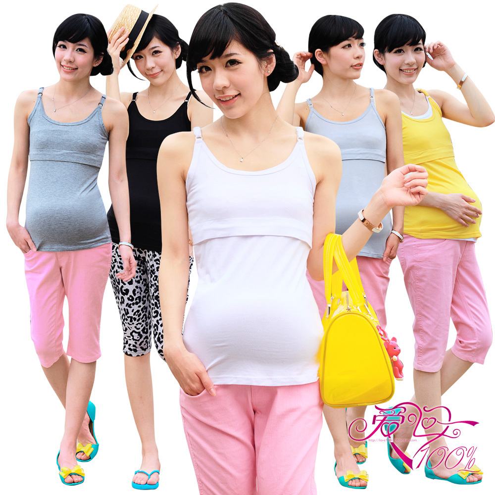 Love in 100% y25 spring and autumn maternity clothing nursing loading nursing spaghetti strap vest spaghetti strap top basic