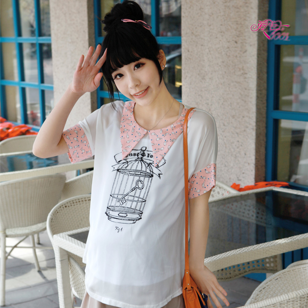 Love in 100% y8022 summer maternity clothing print maternity short-sleeve T-shirt maternity top