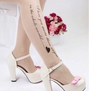 Love letters tattoo breeches silk stockings