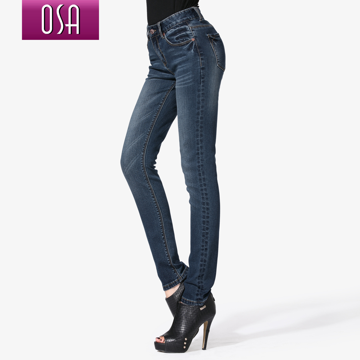 LOVE Osa2012 autumn new arrival women's fashionable casual wearing white denim long trousers k23617