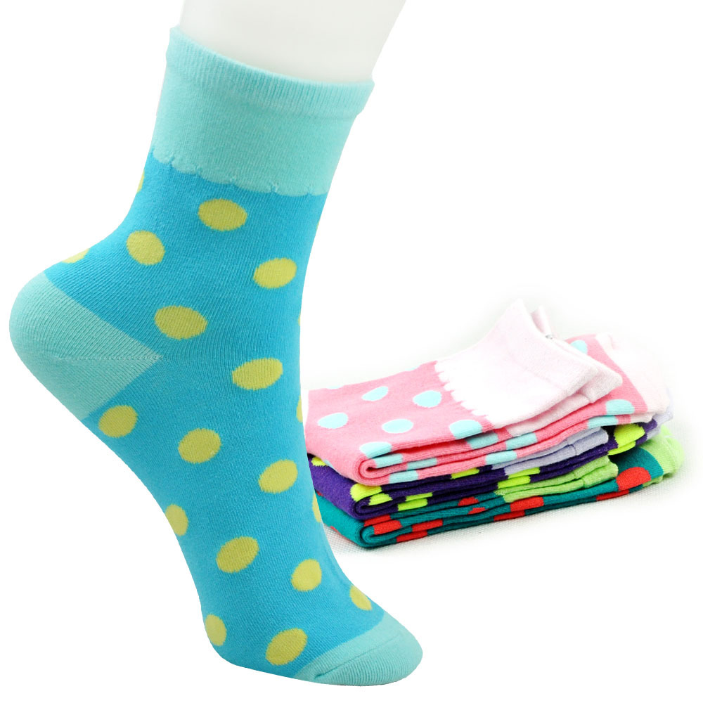 LOVE Socks female cotton sock summer candy color thin dot women's socks