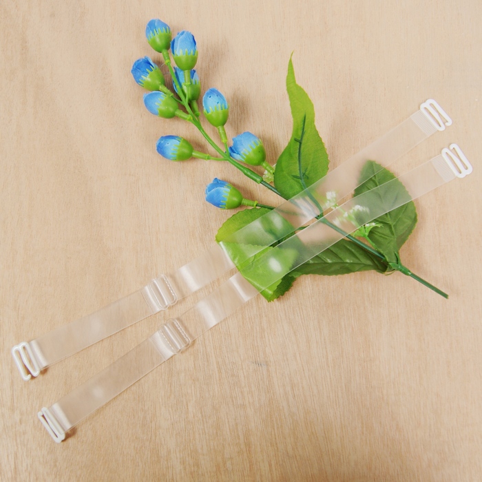 LOVE Ultra elastic silica gel broadened scrub slip-resistant transparent shoulder strap invisible tape 001