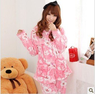 Lovely ball ball pajamas 2012 winter upset coral fleece leisure wear suit